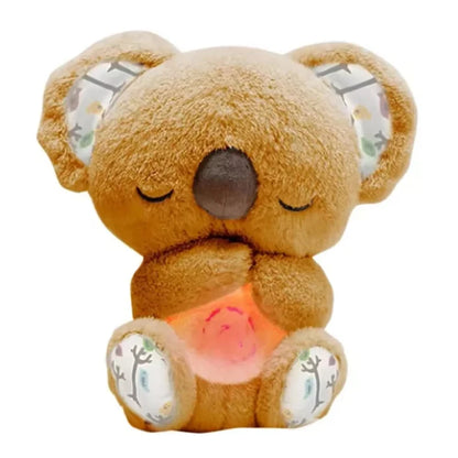NEW Koala Plush Sleep Aid with Soft Glow Night Light Calming Music and Simulated Breathing Comforting Bedtime Comfort Toys