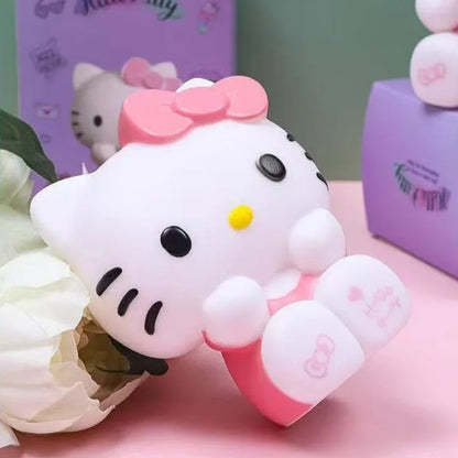 Sanrio Hello Kitty Pat Night Light Girls Kawaii Bedroom Bedlight Anime Hello Kitty Night Lamp Desktop Decor Ornaments Toys Gift