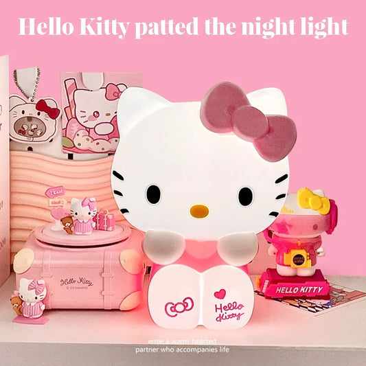 Cute Hello Kitty Mood Light Tap To Change Colors Silicone Lamp Night Light Bedroom Nursery Dorm Room Decor Collectible Gif