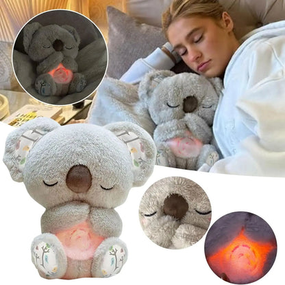 NEW Koala Plush Sleep Aid with Soft Glow Night Light Calming Music and Simulated Breathing Comforting Bedtime Comfort Toys