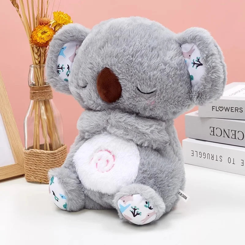 Breathing Koala with Light Sound Baby Sleep and Playmate Koala Musical Stuffed Plush Toy Newborn Sensory Comfortable Baby Gifts